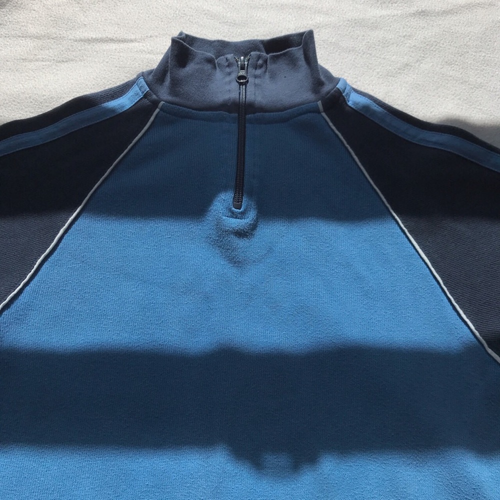 Vintage blue collared quarter zip sweatshirt !